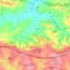 Topografische kaart Ramsau, hoogte, reliëf