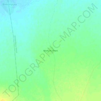 Topografische kaart Modra Ki Dhani, hoogte, reliëf