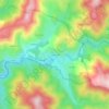 Topografische kaart La Vernède, hoogte, reliëf