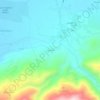 Topografische kaart Kaledibi, hoogte, reliëf