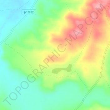 Topografische kaart Motilla, hoogte, reliëf