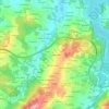 Topografische kaart O Longueiral, hoogte, reliëf