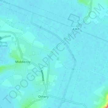 Topografische kaart Greylake, hoogte, reliëf