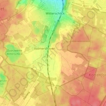 Topografische kaart Heidgen, hoogte, reliëf