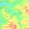 Topografische kaart Cosne, hoogte, reliëf