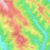 Topografische kaart Ravennes, hoogte, reliëf