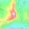 Topografische kaart Bitihorn, hoogte, reliëf