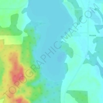 Topografische kaart Morin Lake, hoogte, reliëf