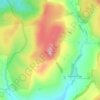 Topografische kaart Shutlingsloe, hoogte, reliëf
