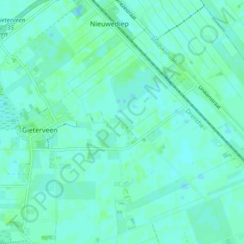 Topografische kaart Streek, hoogte, reliëf