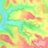 Topografische kaart Caudesaygues, hoogte, reliëf