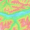 Topografische kaart Innsbruck, hoogte, reliëf