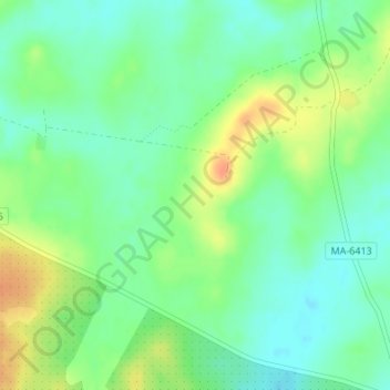 Topografische kaart La Vega Alta, hoogte, reliëf