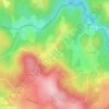 Topografische kaart Le Faux, hoogte, reliëf