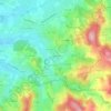 Topografische kaart Les Crozes, hoogte, reliëf