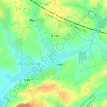 Topografische kaart Metzing, hoogte, reliëf