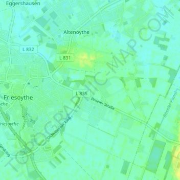 Topografische kaart Schlingshöhe, hoogte, reliëf