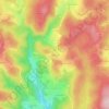 Topografische kaart Ardennes, hoogte, reliëf