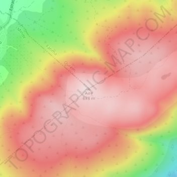 Topografische kaart Aire, hoogte, reliëf