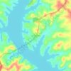 Topografische kaart Hurricane Deck, hoogte, reliëf