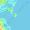 Topografische kaart 硇洲岛, hoogte, reliëf