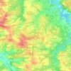 Topografische kaart Pontouat, hoogte, reliëf