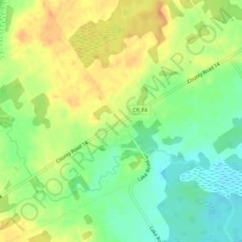 Topografische kaart Enterprise, hoogte, reliëf