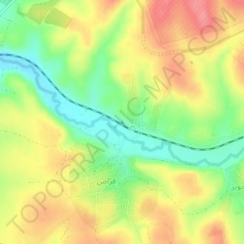 Topografische kaart Magharat al Jamal, hoogte, reliëf