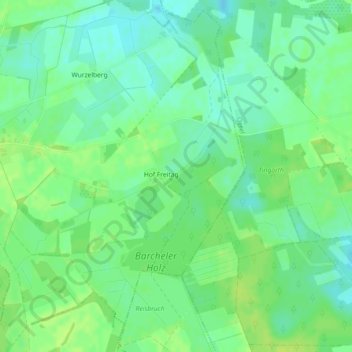 Topografische kaart Geestequelle, hoogte, reliëf