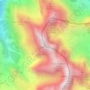Topografische kaart Elferkofel - Cima Undici, hoogte, reliëf
