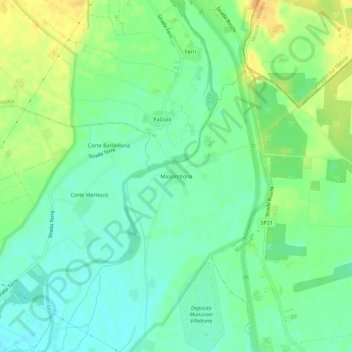 Topografische kaart Massimbona, hoogte, reliëf