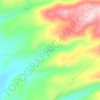 Topografische kaart İkizdere, hoogte, reliëf