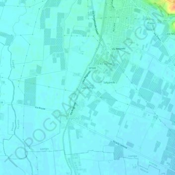 Topografische kaart San Toma', hoogte, reliëf