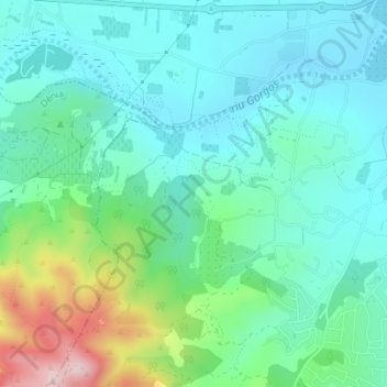 Topografische kaart Tarraula, hoogte, reliëf