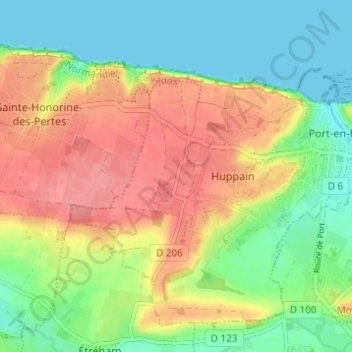 Topografische kaart Villiers sur Port, hoogte, reliëf