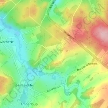 Topografische kaart Aviscourt, hoogte, reliëf