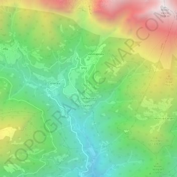 Topografische kaart Laveno, hoogte, reliëf