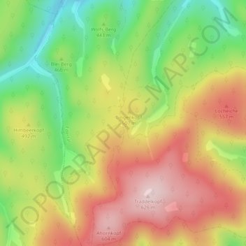 Topografische kaart Elisabether Platz, hoogte, reliëf