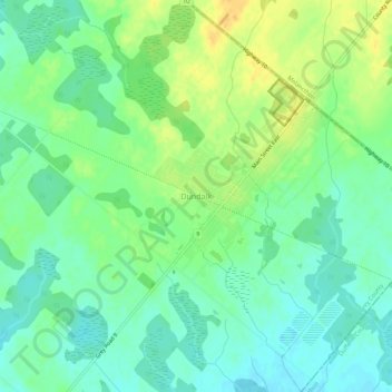 Topografische kaart Dundalk, hoogte, reliëf