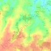 Topografische kaart Les Tertreaux, hoogte, reliëf