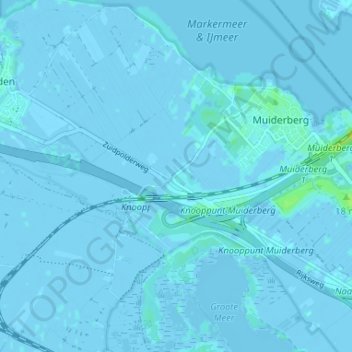 Topografische kaart Hakkelaarsbrug, hoogte, reliëf