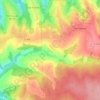 Topografische kaart Les Voges, hoogte, reliëf