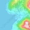 Topografische kaart Rosendal, hoogte, reliëf
