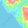 Topografische kaart Culipapa, hoogte, reliëf