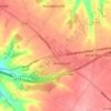 Topografische kaart Les Quatre Routes, hoogte, reliëf