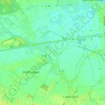 Topografische kaart Niedernholz, hoogte, reliëf
