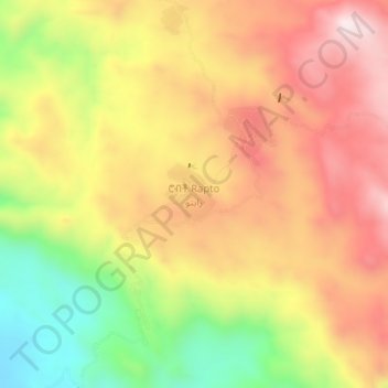 Topografische kaart ሮብቶ Rapto رابتو, hoogte, reliëf
