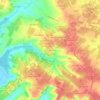 Topografische kaart Chez Rivalland, hoogte, reliëf