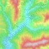 Topografische kaart Prati di Mezzanego, hoogte, reliëf
