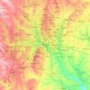 Topografische kaart Dallas, hoogte, reliëf